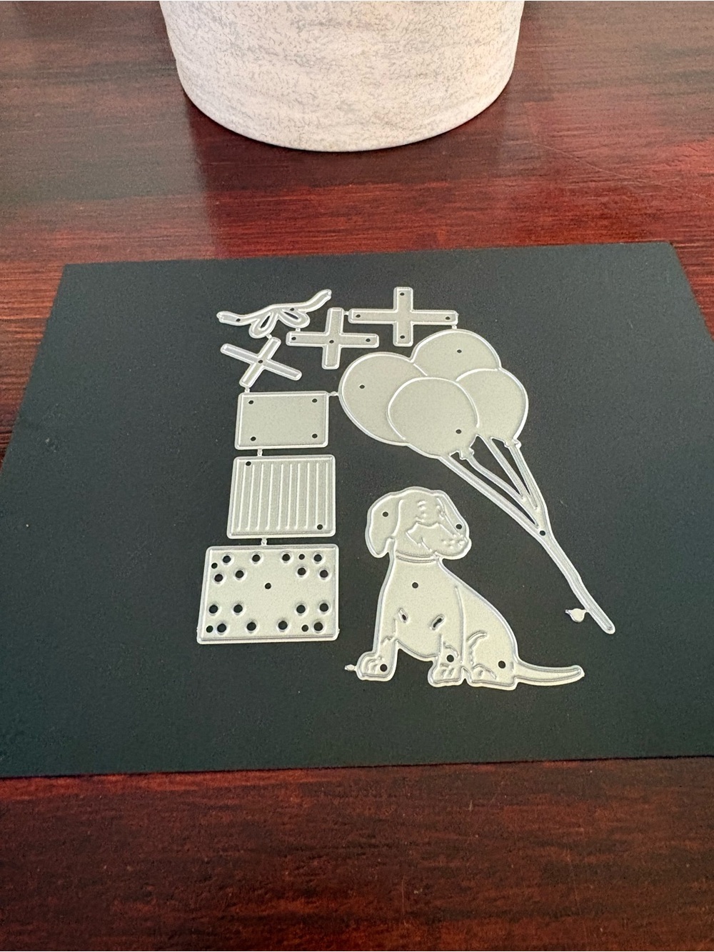 Steel Craft Cutting Dies with Puppy and Balloons